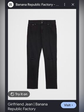 Banana Republic Factory Black Girlfriend Jeans